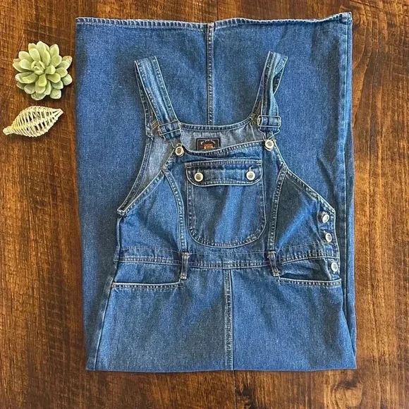 Route 66 | 90’s Vintage Overall Style Denim Maxi Dress - Picture 1 of 8